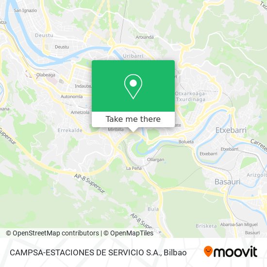 CAMPSA-ESTACIONES DE SERVICIO S.A. map