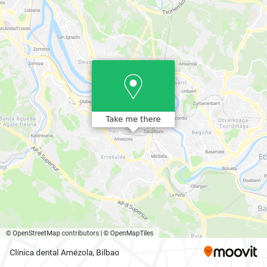 Clínica dental Amézola map