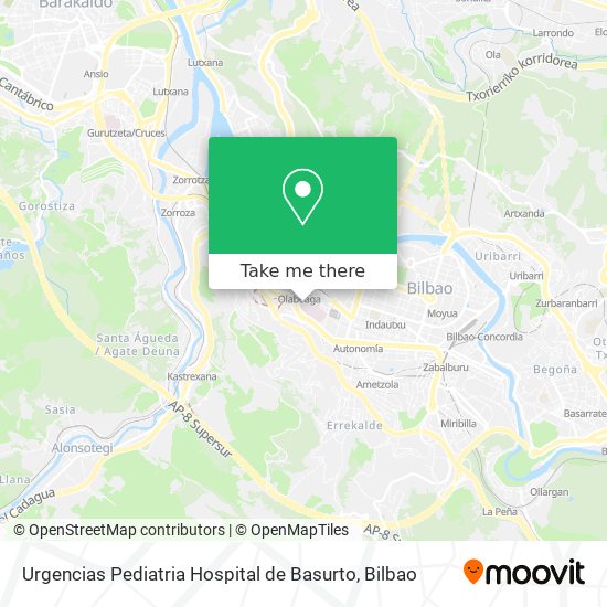 Urgencias Pediatria Hospital de Basurto map