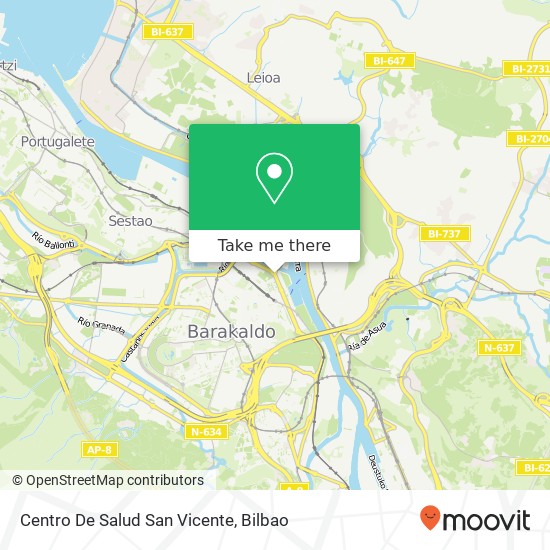Centro De Salud San Vicente map