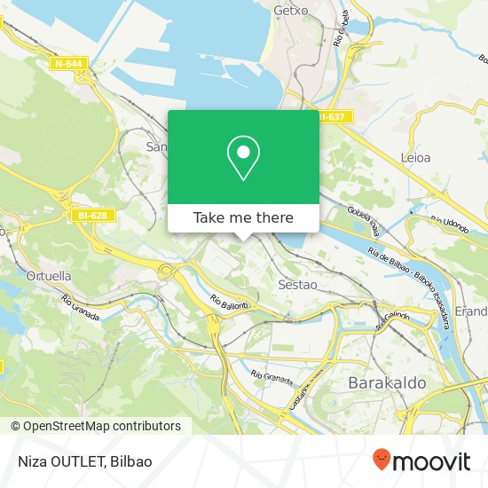 mapa Niza OUTLET