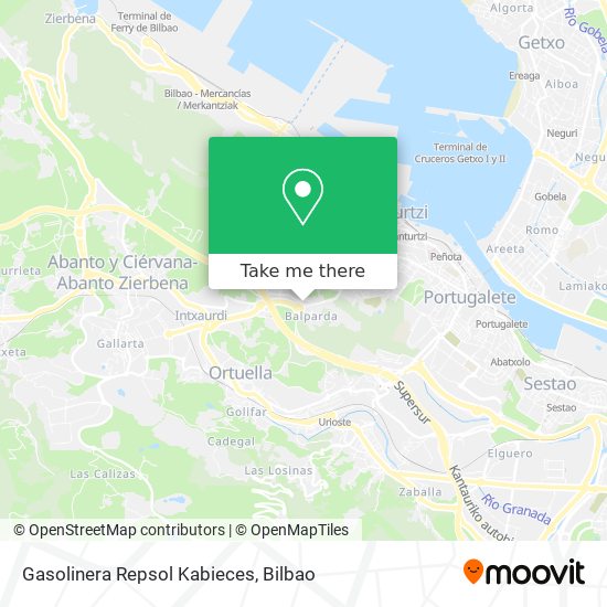 Gasolinera Repsol Kabieces map