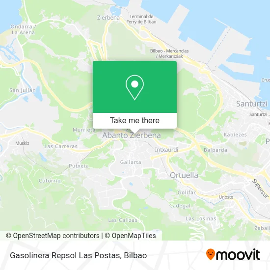 Gasolinera Repsol Las Postas map