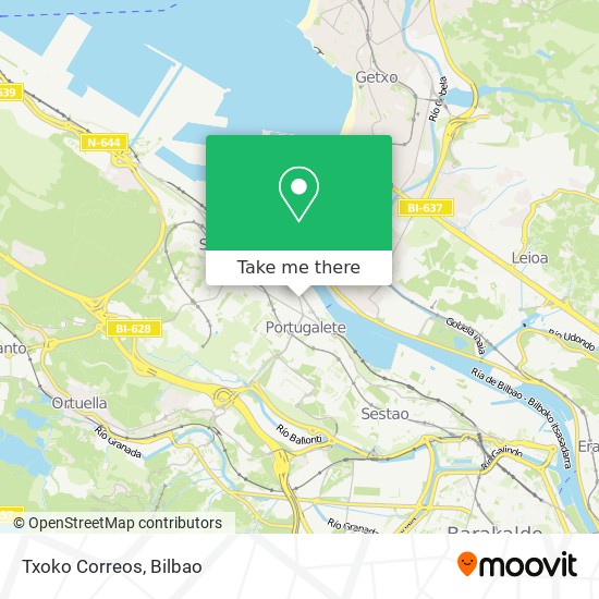 Txoko Correos map