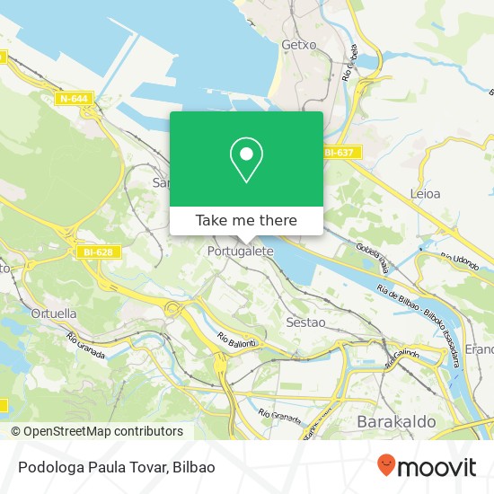 Podologa Paula Tovar map