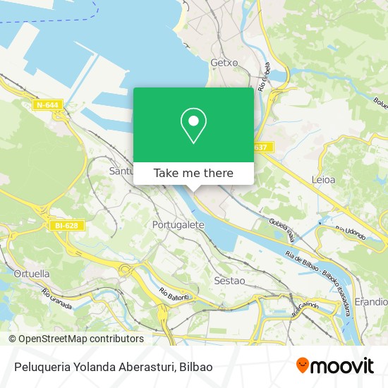 mapa Peluqueria Yolanda Aberasturi