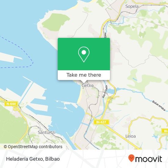 mapa Heladería Getxo