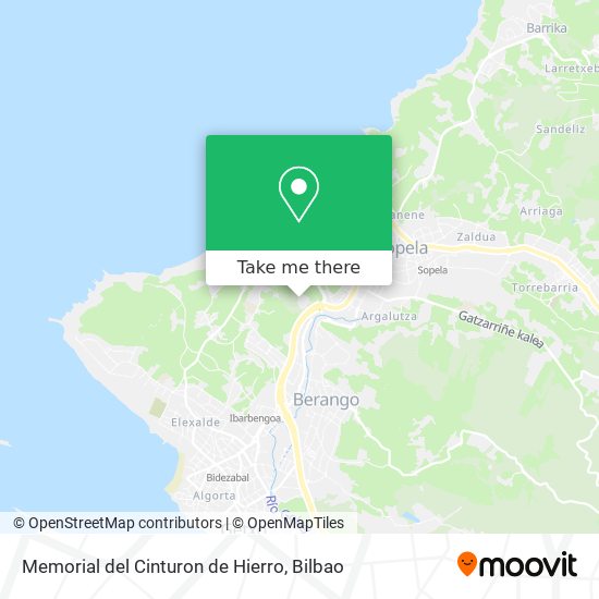 Memorial del Cinturon de Hierro map