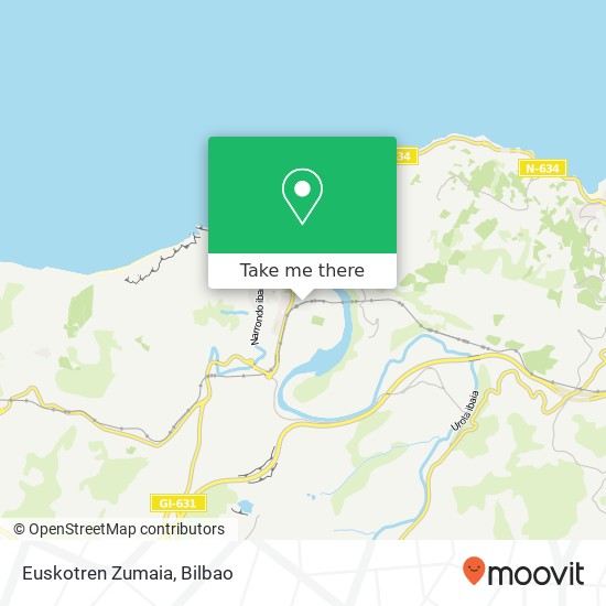 mapa Euskotren Zumaia