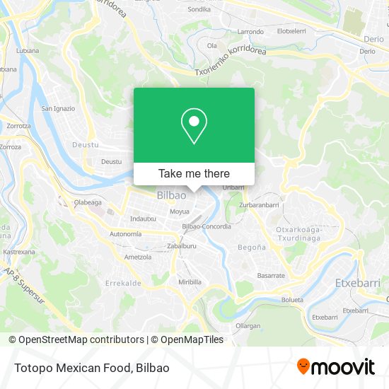 Totopo Mexican Food map