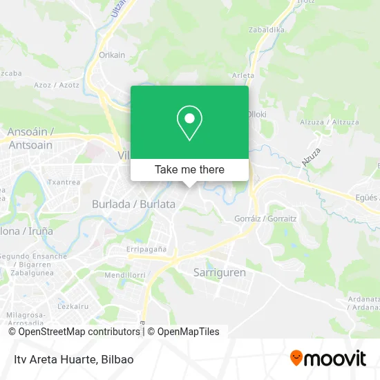 Itv Areta Huarte map