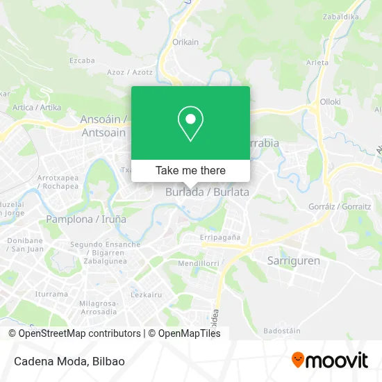 Cadena Moda map