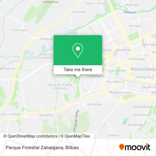 Parque Forestal Zabalgana map