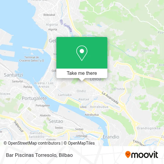 Bar Piscinas Torresolo map