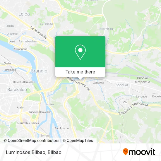 Luminosos Bilbao map