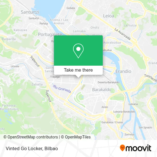 Vinted Go Locker map