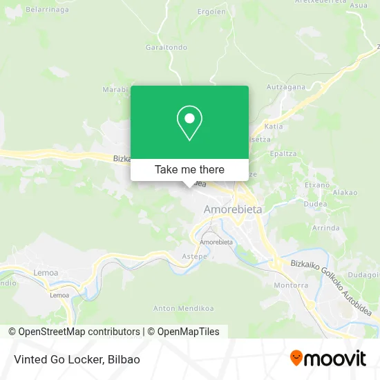 Vinted Go Locker map