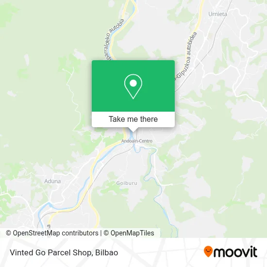Vinted Go Parcel Shop map