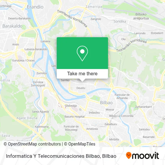 Informatica Y Telecomunicaciones Bilbao map