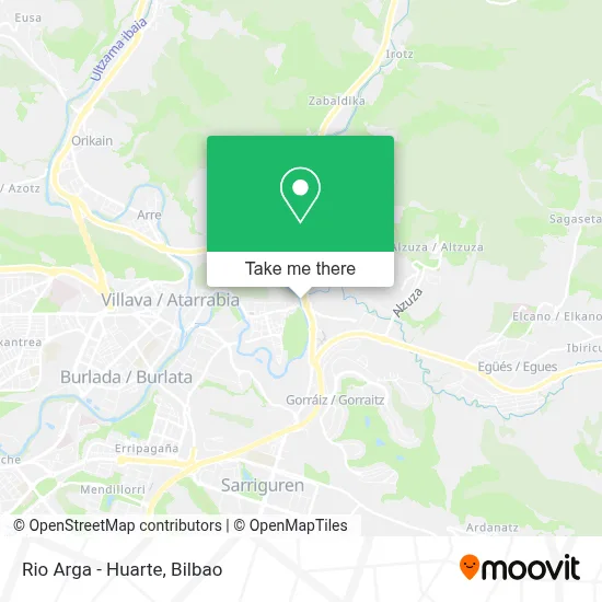 Rio Arga - Huarte map
