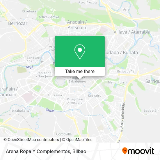 Arena Ropa Y Complementos map