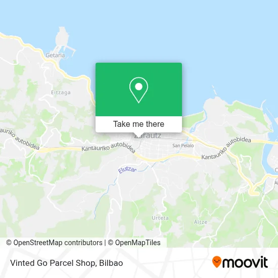 Vinted Go Parcel Shop map