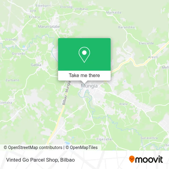 Vinted Go Parcel Shop map