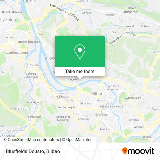 Bluefields Deusto map