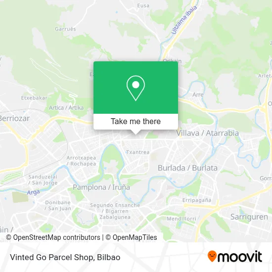 Vinted Go Parcel Shop map