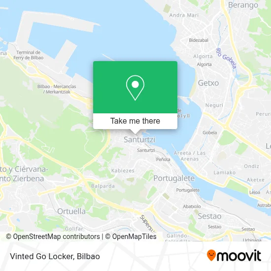 Vinted Go Locker map