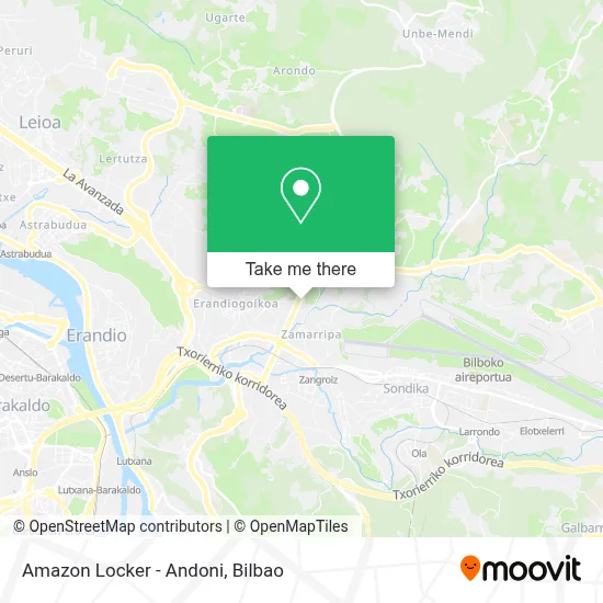 Amazon Locker - Andoni map