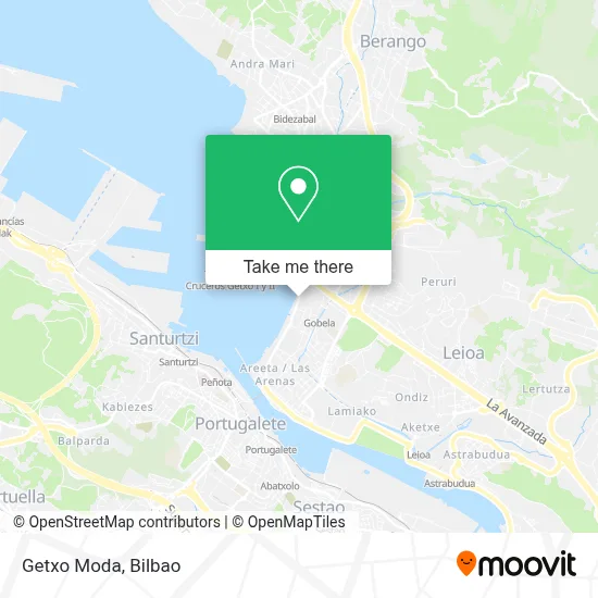 Getxo Moda map