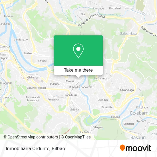 Inmobiliaria Ordunte map