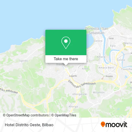 Hotel Distrito Oeste map