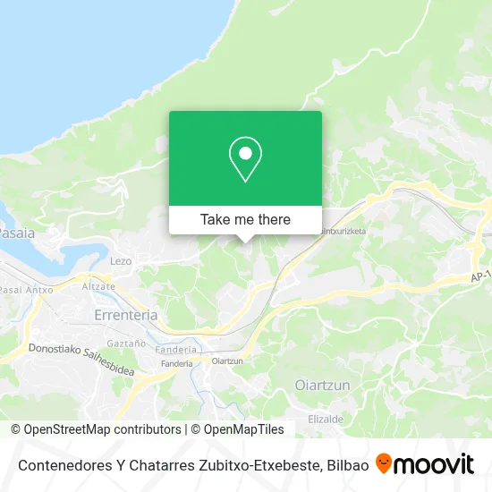 Contenedores Y Chatarres Zubitxo-Etxebeste map