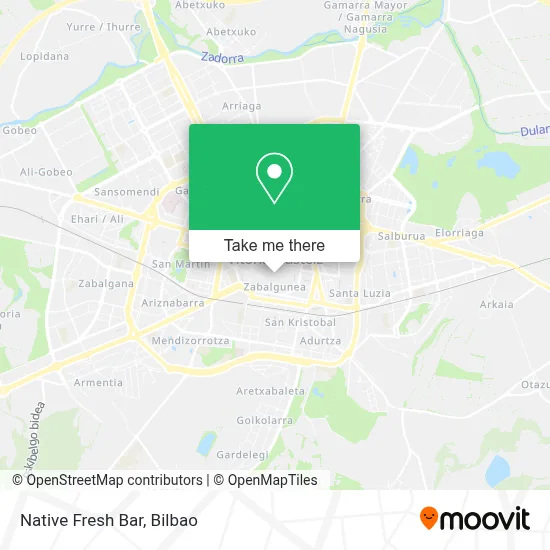 Native Fresh Bar map