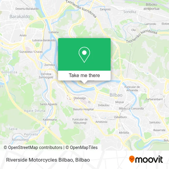 Riverside Motorcycles Bilbao map