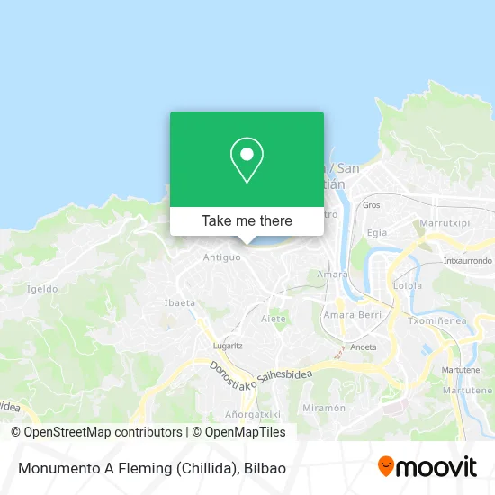 Monumento A Fleming (Chillida) map