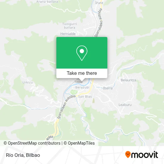 Río Oria map