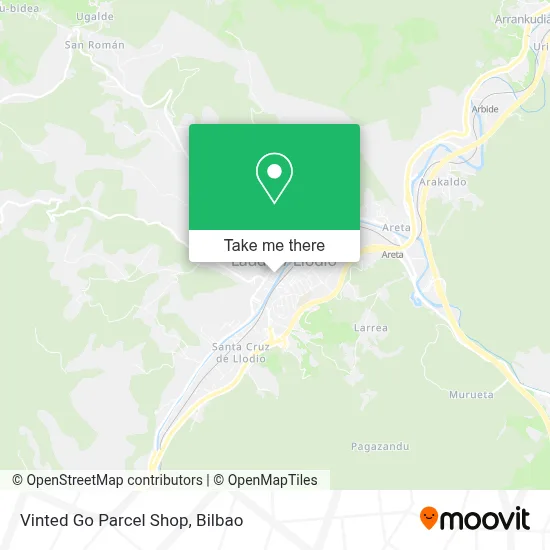 Vinted Go Parcel Shop map