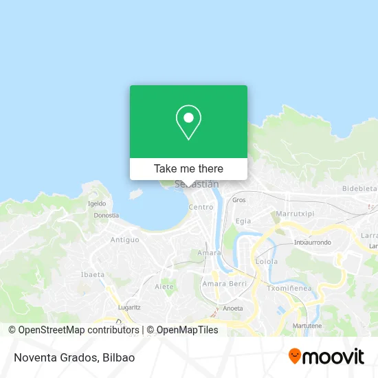 Noventa Grados map