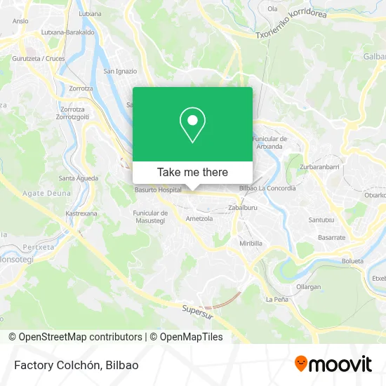 Factory Colchón map