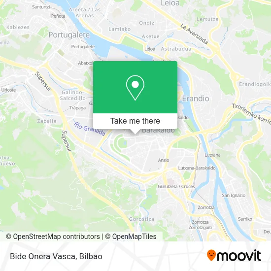 Bide Onera Vasca map