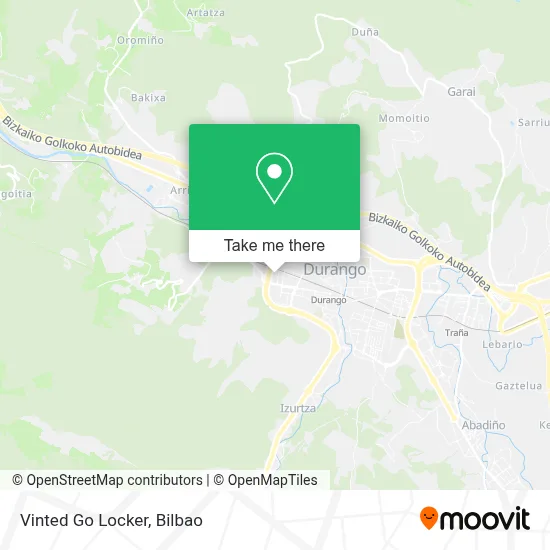 Vinted Go Locker map