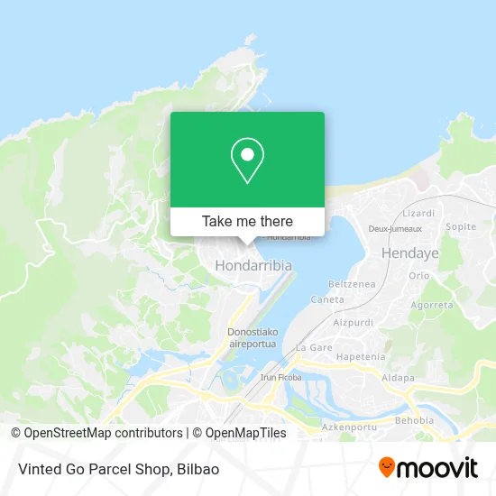 Vinted Go Parcel Shop map