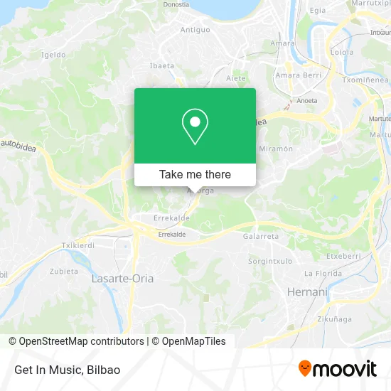 Get In Music map