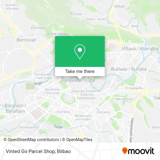 Vinted Go Parcel Shop map
