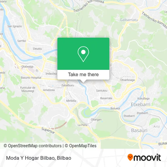 Moda Y Hogar Bilbao map