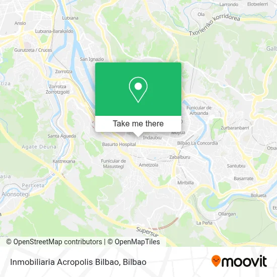 Inmobiliaria Acropolis Bilbao map
