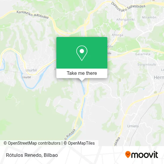 Rótulos Renedo map